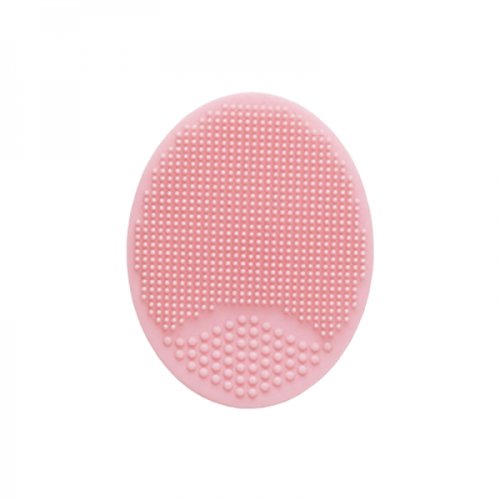 Discheta / perie lameila pentru curatare faciala si masaj cu 2 tipuri de peri din silicon ventuza de prindere roz