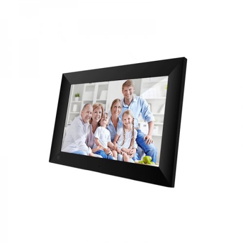 Rama digitala frameo 10.1 inch cu touchscreen conexiune wifi si stocare interna 16gb microusb microsd negru