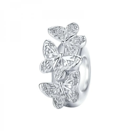 Talisman charm argint 925 krassus butterflies opritor pentru bratara sau pandantiv lant model fluture