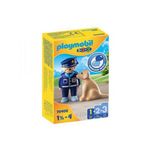 Playmobil 1.2.3 politist cu catel