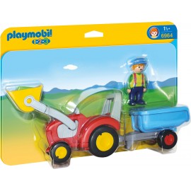 Playmobil 123 tractor cu remorca
