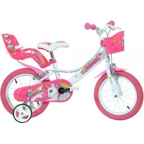 Bicicleta copii 14inch, pentru copii 4-7 ani, unicorn 144r-un dino bikes