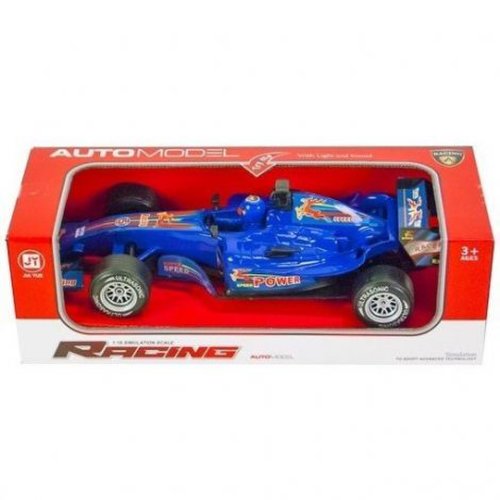 Masina albastra de curse, scara 1:12, 36 cm
