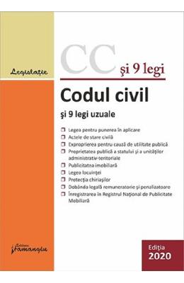 Codul civil si 9 legi uzuale ed.2020
