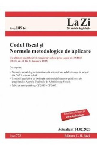 Codul fiscal si normele metodologice de aplicare act.14 februarie 2023