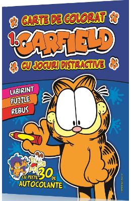 Garfield vol.1: carte de colorat cu jocuri distractive