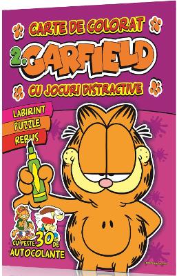 Garfield vol.2: carte de colorat cu jocuri distractive