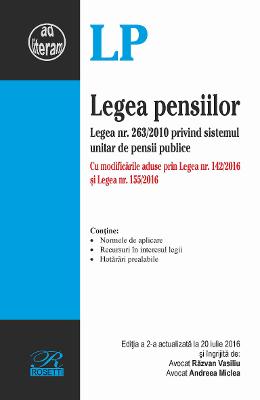 Razvan Vasiliu, Andreea Miclea Legea pensiilor act. 20 iulie 2016