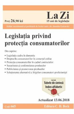 Legislatia privind protectia consumatorilor act. 13.06.2018