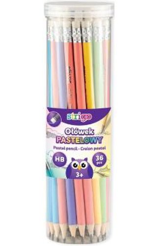 Set 36 creioane hb pastel si guma de sters