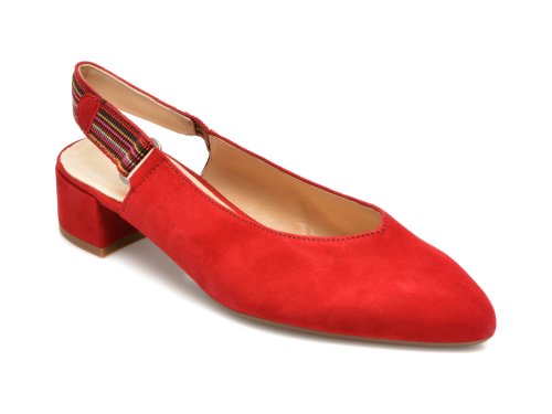 Pantofi gabor rosii, 41541, din piele intoarsa