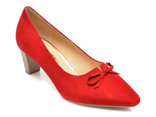Pantofi gabor rosii, 5147, din piele intoarsa