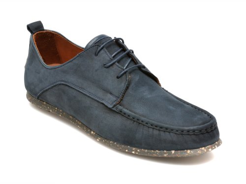 Pantofi otter bleumarin, 6740, din nabuc