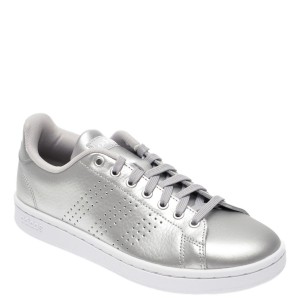 Pantofi sport adidas argintii, advantage, din piele naturala