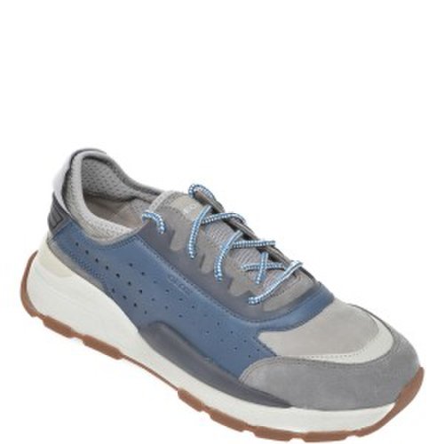 Pantofi sport geox albastri, u029aa, din piele naturala