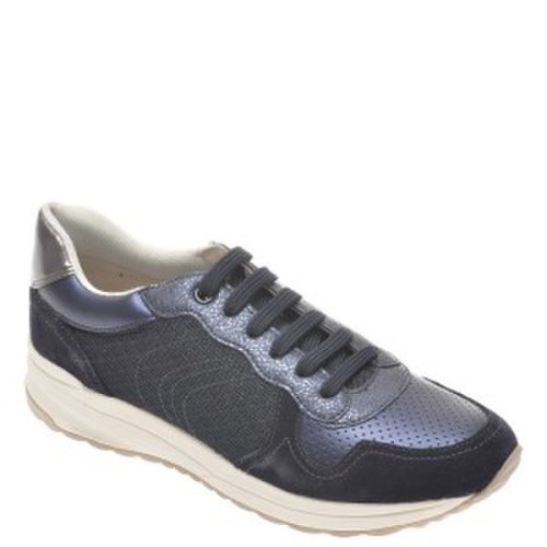 Pantofi sport geox bleumarin, d022sa, din material textil si piele naturala