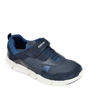 Pantofi sport geox bleumarin, j029bd, din material textil si piele naturala