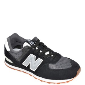 Pantofi sport new balance negri, gc574, din material textil si piele naturala