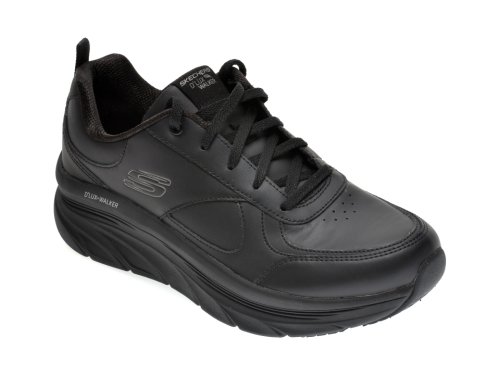 Pantofi sport skechers negri, dlux walker, din piele naturala