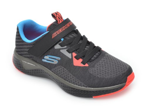 Pantofi sport skechers negri, solar fuse speed blitz, din material textil