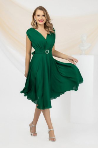Rochie eleganta clos din voal verde
