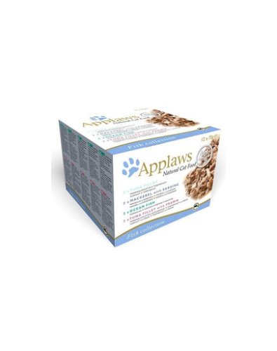 Applaws cat tin multipack fish collection conserve pisici 48x70g + capac conserva simply from nature gratis