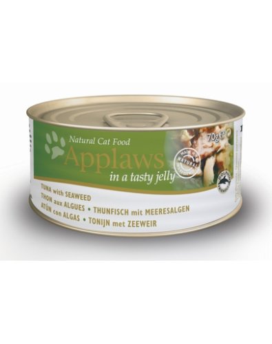 Applaws hrana umeda pentru pisici, ton si alge marine in jeleu 70 g x 12 (10+2 gratis)