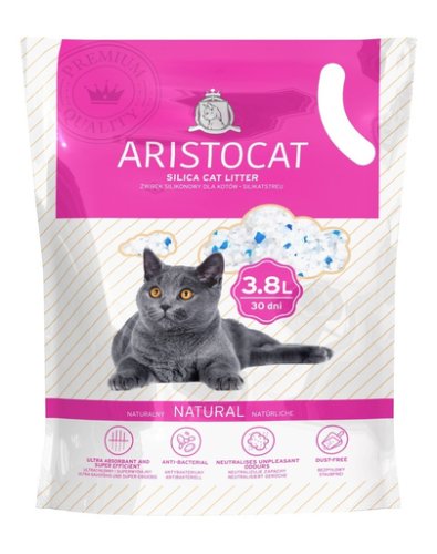 Aristocat silicat pentru litiera pisici premium 16 x 3.8l fara miros