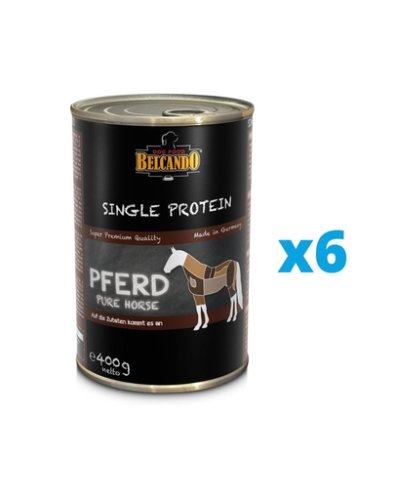 Belcando single protein hrana umeda pentru caini, cu carne de cal 6x400 g