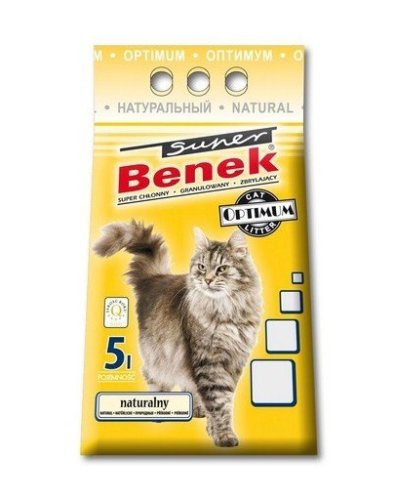 Benek super optimum natural fara miros 5 l x 2 (10 l) nisip pentru pisici