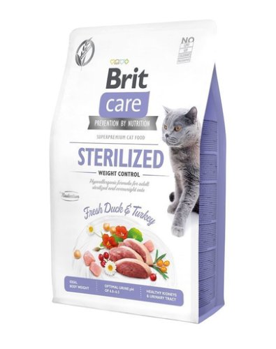 Brit care cat grain-free hrana uscata pentru pisici sterilizate, controlul greutatii, 7 kg