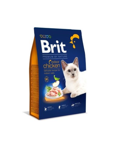 Brit cat premium by nature indoor chicken hrana uscata pentru pisici de interior, cu pui 1,5 kg