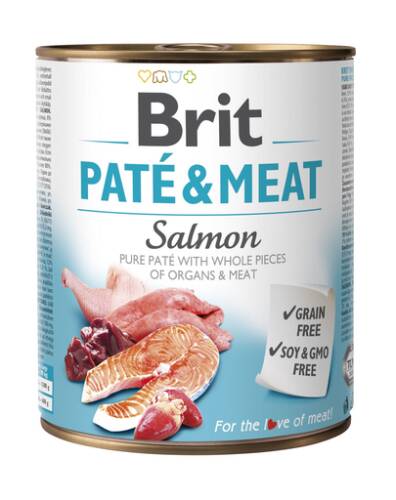 Brit pate & meat salmon, cu somon 800 g