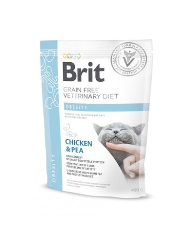 Brit veterinary diets cat obesity 400 g hrana pisici adulte supraponderale