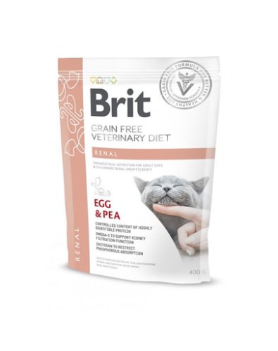 Brit veterinary diets cat renal 400 g hrana uscata pisici care sufera de insuficienta renala