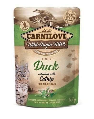 Carnilove cat duck catnip 24 x 85 g hrana umeda pentru pisici, rata si iarba pisicii (catnip)