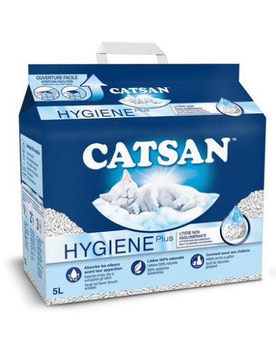 Catsan hygiene plus 5 l nisip natural pentru pisici