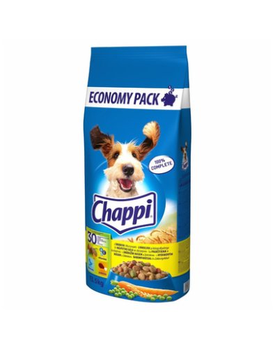 Chappi mix hrana uscata caini adulti cu pasare, legume + vita, pasare si legume 27 kg (2 x 13,5 kg)