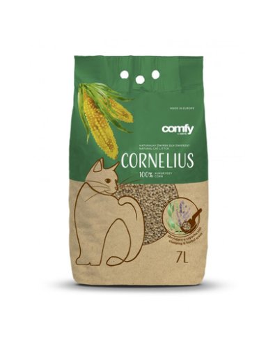 Comfy cornelius asternut biodegradabil pentru litiera pisicilor, din porumb si miros de plante 7l