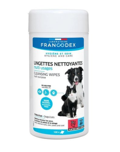 Francodex servetele de curatare pentru ochii, urechile, labele cainilor si pisicilor 100 buc.