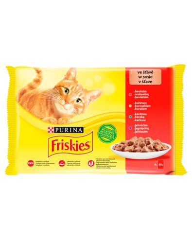 Friskies hrana umeda cu amestec de carne pentru pisici adulte, multipack 48x85g