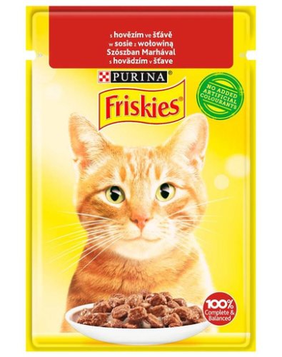Friskies hrana umeda cu carne de vita pentru pisici adulte, 26x85g