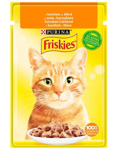 Friskies hrana umeda cu pui pentru pisici adulte, 26x85g
