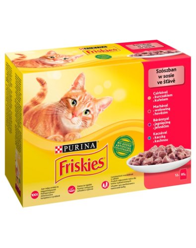 Friskies hrana umeda mix de carne pentru pisici adulte mulipack 12x85g