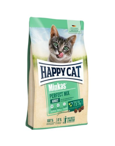 Happy cat hrana uscata pentru pisici adulte perfect mix, peste   pui   miel, 10 kg