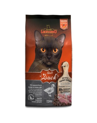 Leonardo adult duck   rice hrana uscata pisici adulte, cu rata si orez 7,5 kg