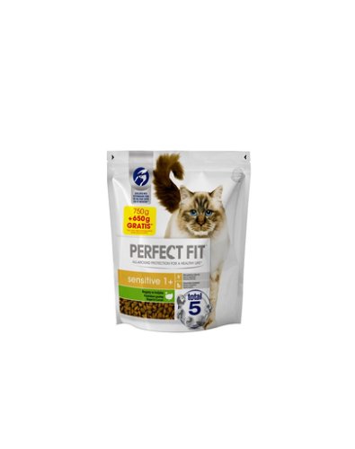 Perfect fit (sensitive 1+) hrana uscata pisici adulte cu sistem digestiv sensibil, boagata in curcan 1,4 kg