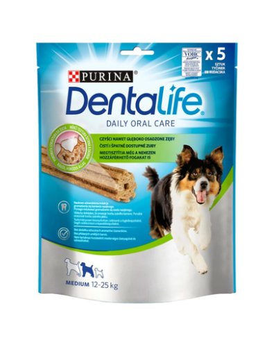 Purina dentalife medium recompense dentare pentru caini adulti de rase medii 6x115g (30buc)