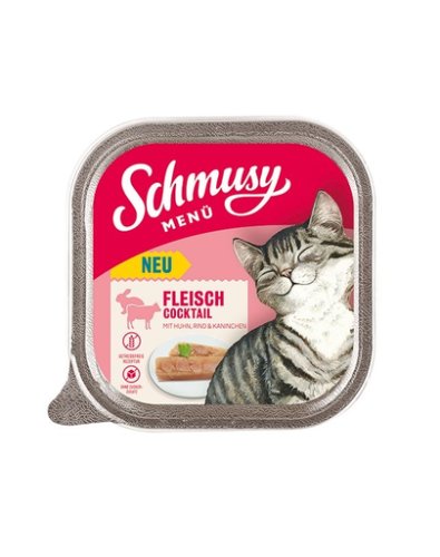 Schmusy menÜ plic hrana pisica, cocktail de carne 100 g