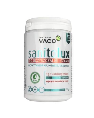 Vaco eco sanitolux - bioactivator pentru stații de epurare și fose septice 1 kg